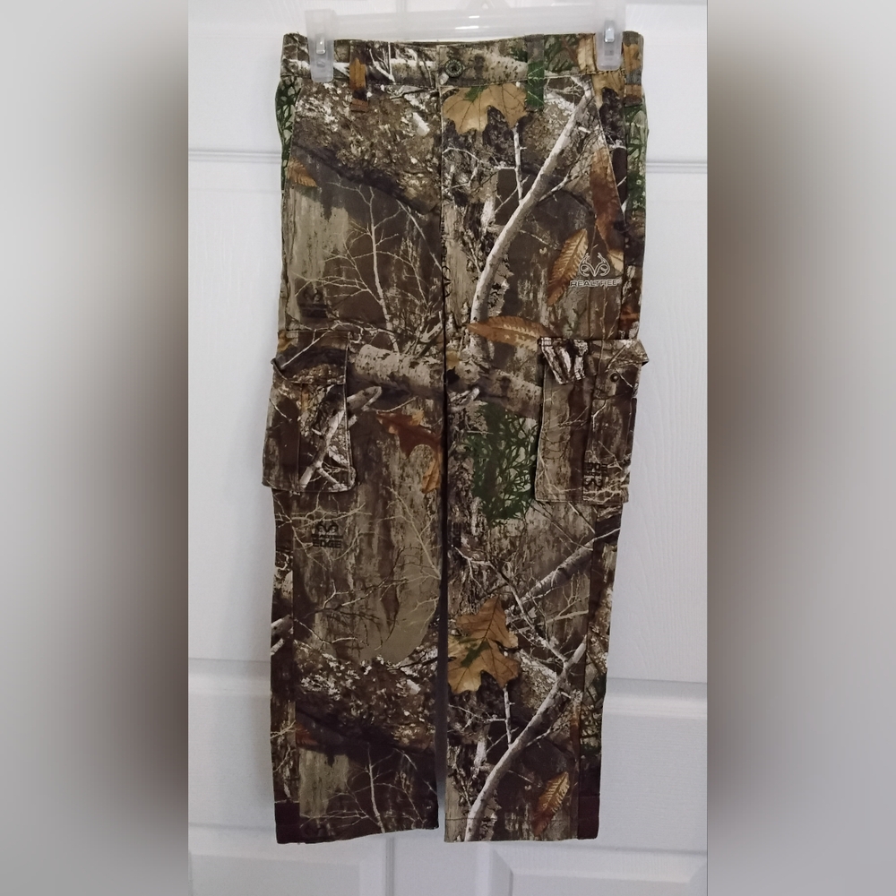 Youth Realtree Camouflage Woodland Cargo Hunting Pants
